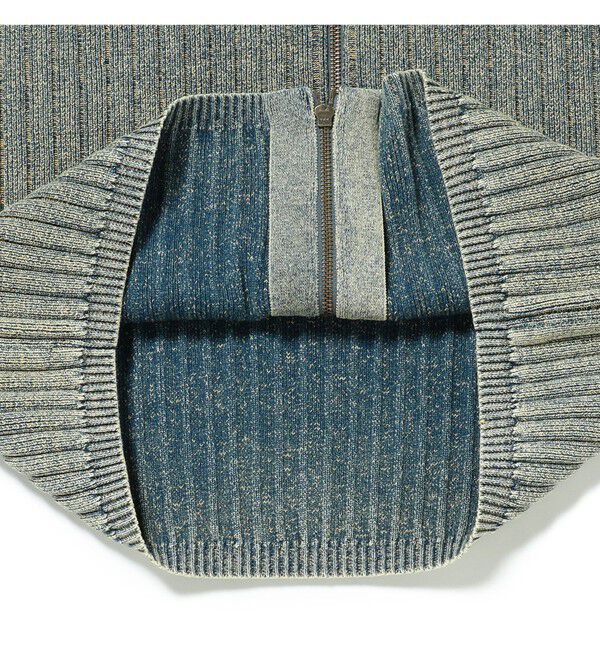 BEAMS「リラックスフィット フェード スタンド フルジップ ニット」|ニット・セーター|