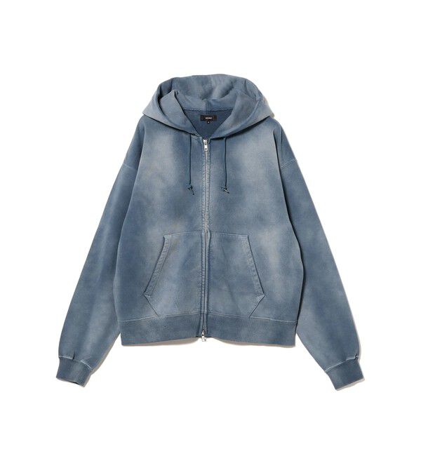 BEAMS「ワイドショートフィット フェード フルジップ フーディー」|スウェット・ジャージ|