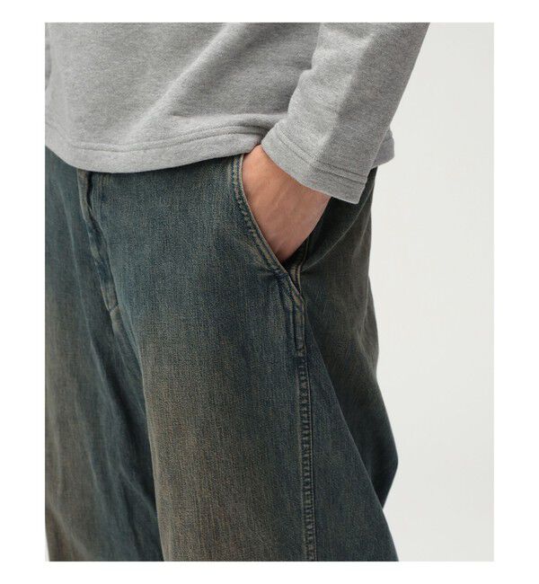 BEAMS PLUS「ダブルダイ デニム ミリタリー トラウザーズ」|チノ|