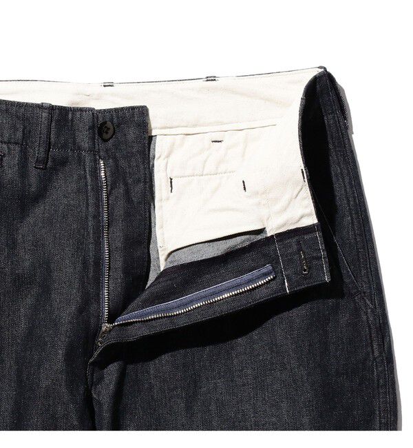 BEAMS PLUS「ダブルダイ デニム ミリタリー トラウザーズ」|チノ|