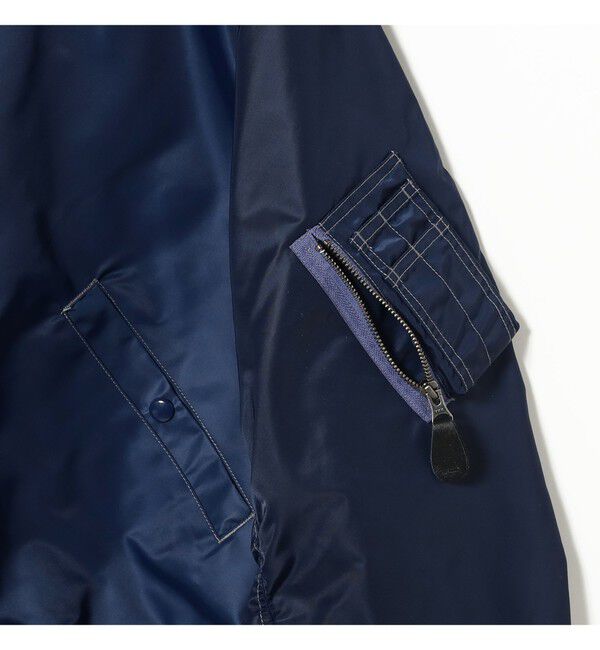 BEAMS「【ワイドフィット】クレイジー MA-1」|ブルゾン・スタジャン|