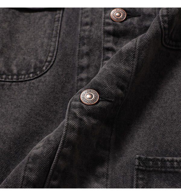BEAMS「フェード デニム ルーズ カバーオールジャケット」|ブルゾン・スタジャン|