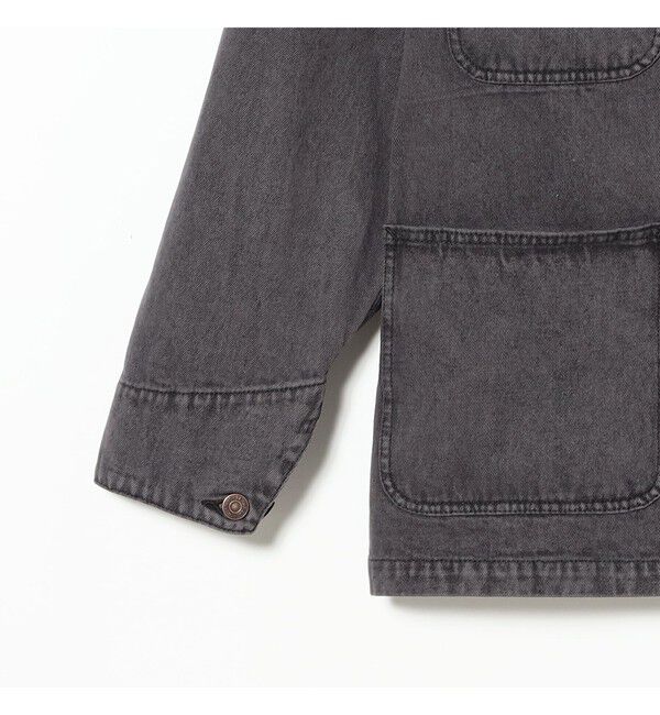 BEAMS「フェード デニム ルーズ カバーオールジャケット」|ブルゾン・スタジャン|