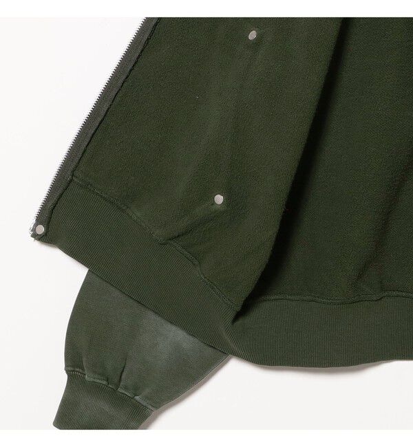 BEAMS「フェード リベット フルジップアップ フーディ 【ワイドショートフィット】」|スウェット・ジャージ|