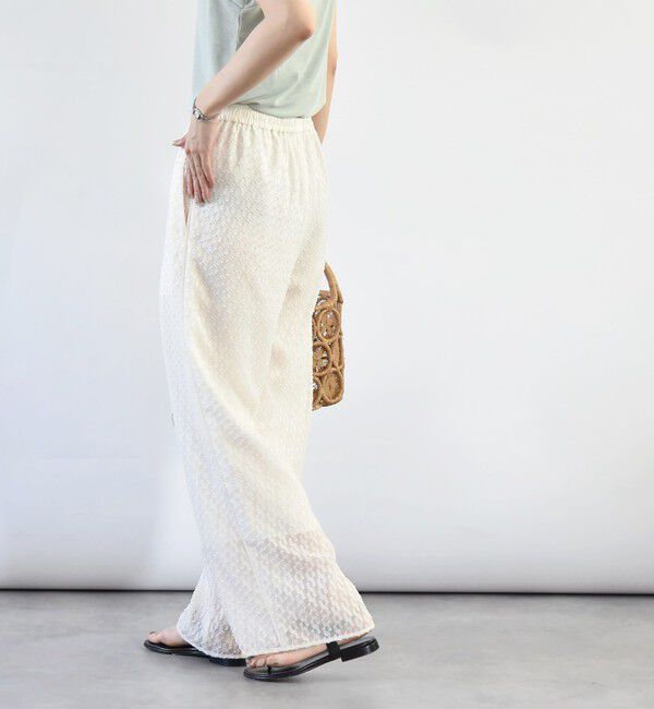 quaranciel「quaranciel:〈手洗い可能〉カットジャカード ジオメトリック ワイド パンツ」|その他|