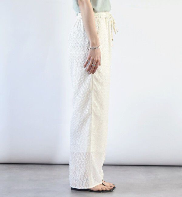 quaranciel「quaranciel:〈手洗い可能〉カットジャカード ジオメトリック ワイド パンツ」|その他|