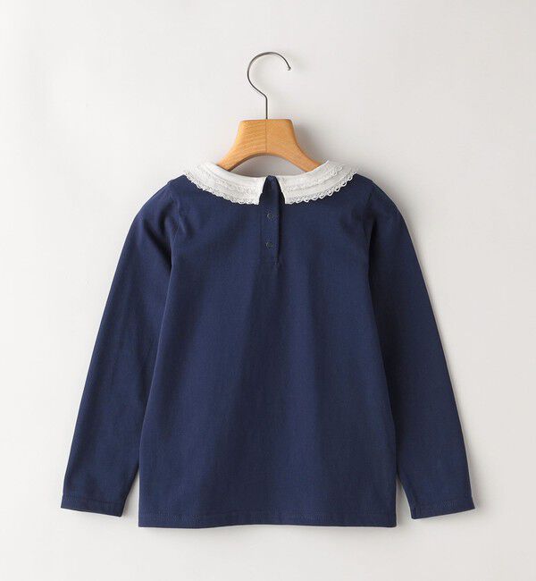 SHIPS KIDS「SHIPS KIDS:100～130cm / レース カラー 長袖 TEE」|Tシャツ・カットソー|