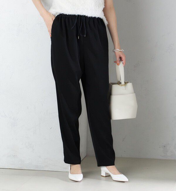 SHIPS for women「〈手洗い可能〉トリアセテート ドロスト  テーパード パンツ」|その他|