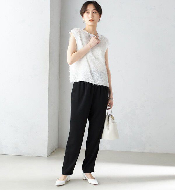 SHIPS for women「〈手洗い可能〉トリアセテート ドロスト  テーパード パンツ」|その他|