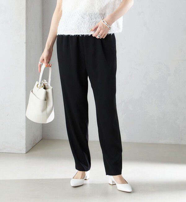 SHIPS for women「〈手洗い可能〉トリアセテート ドロスト  テーパード パンツ」|その他|