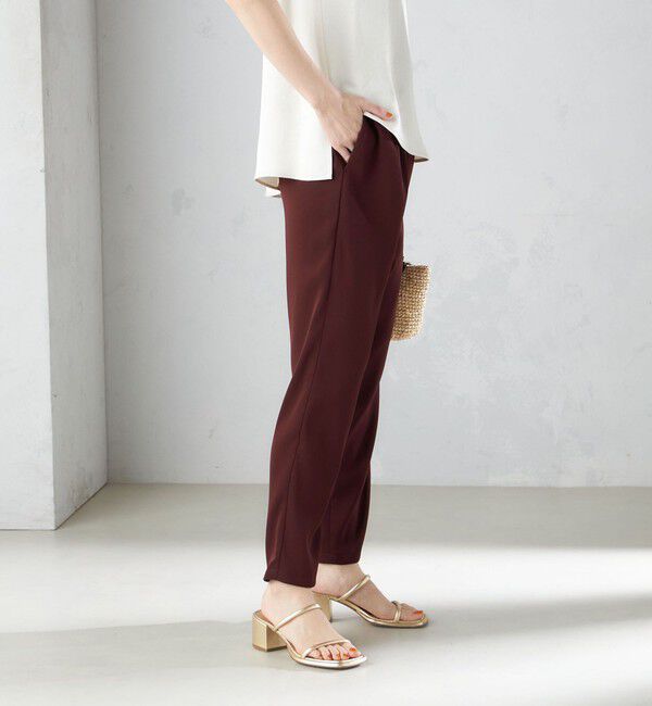 SHIPS for women「〈手洗い可能〉トリアセテート ドロスト  テーパード パンツ」|その他|