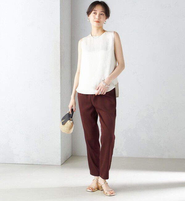 SHIPS for women「〈手洗い可能〉トリアセテート ドロスト  テーパード パンツ」|その他|