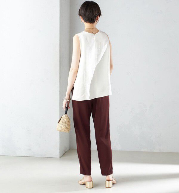 SHIPS for women「〈手洗い可能〉トリアセテート ドロスト  テーパード パンツ」|その他|