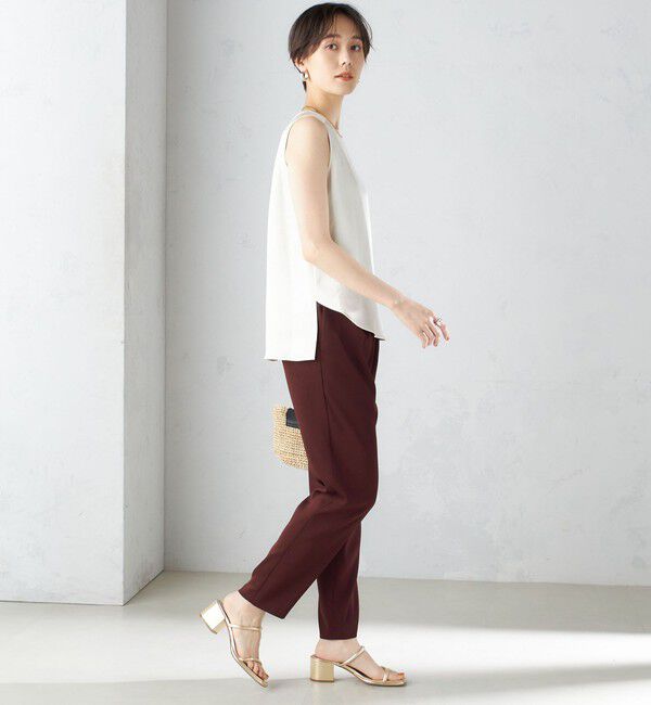 SHIPS for women「〈手洗い可能〉トリアセテート ドロスト  テーパード パンツ」|その他|