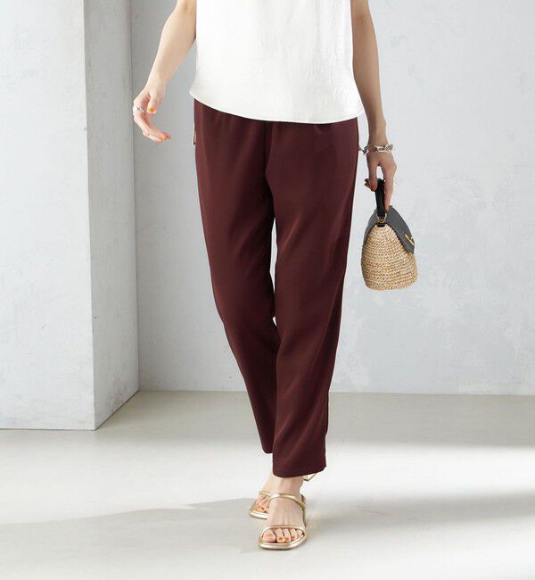 SHIPS for women「〈手洗い可能〉トリアセテート ドロスト  テーパード パンツ」|その他|