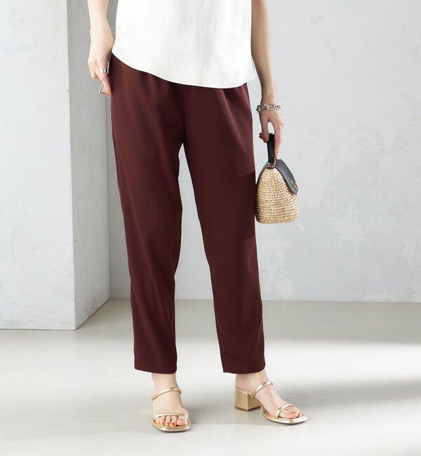 SHIPS for women「〈手洗い可能〉トリアセテート ドロスト  テーパード パンツ」|その他|