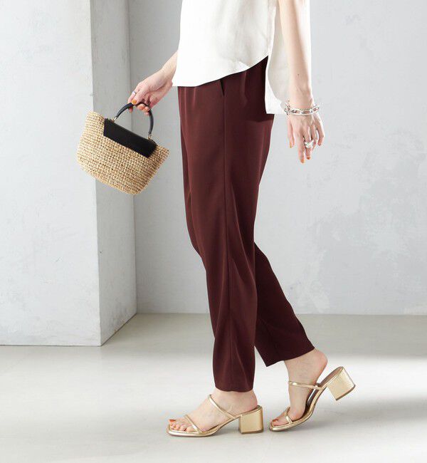 SHIPS for women「〈手洗い可能〉トリアセテート ドロスト  テーパード パンツ」|その他|