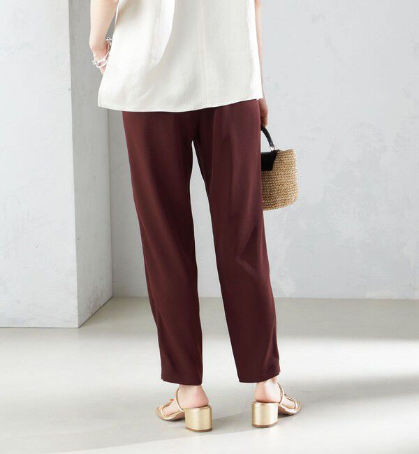 SHIPS for women「〈手洗い可能〉トリアセテート ドロスト  テーパード パンツ」|その他|