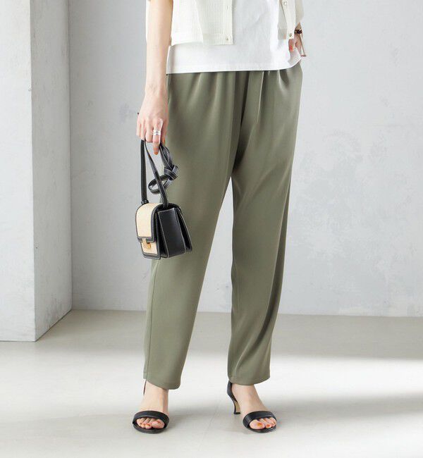 SHIPS for women「〈手洗い可能〉トリアセテート ドロスト  テーパード パンツ」|その他|