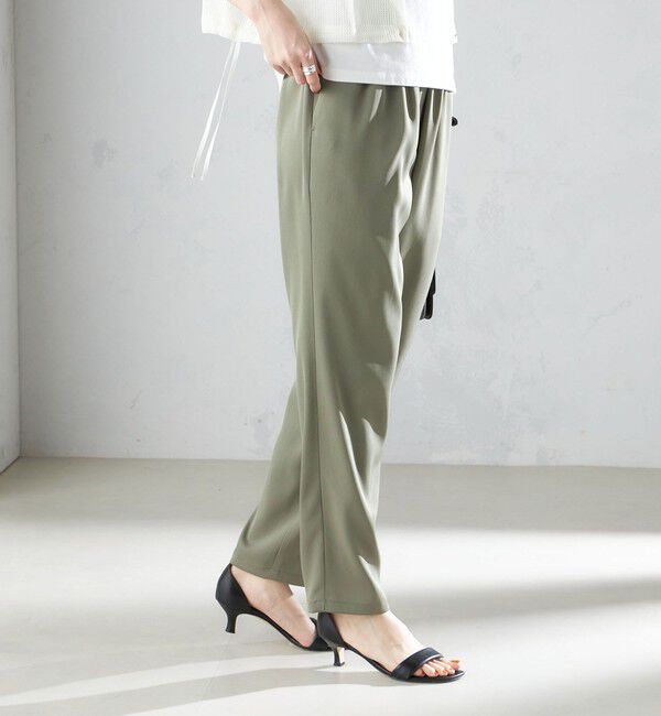 SHIPS for women「〈手洗い可能〉トリアセテート ドロスト  テーパード パンツ」|その他|