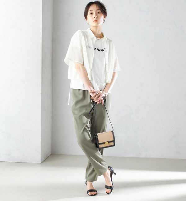 SHIPS for women「〈手洗い可能〉トリアセテート ドロスト  テーパード パンツ」|その他|