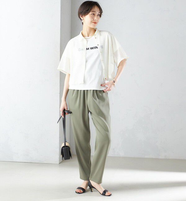 SHIPS for women「〈手洗い可能〉トリアセテート ドロスト  テーパード パンツ」|その他|