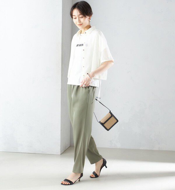 SHIPS for women「〈手洗い可能〉トリアセテート ドロスト  テーパード パンツ」|その他|