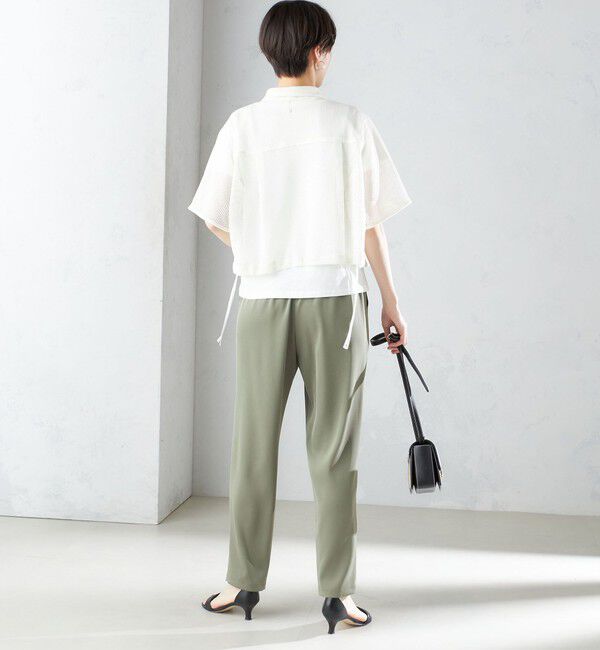 SHIPS for women「〈手洗い可能〉トリアセテート ドロスト  テーパード パンツ」|その他|