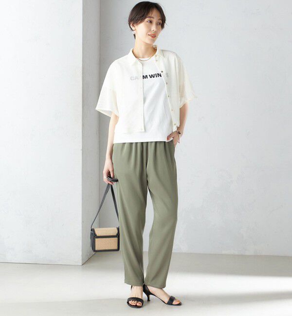 SHIPS for women「〈手洗い可能〉トリアセテート ドロスト  テーパード パンツ」|その他|