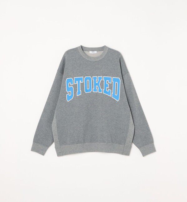 SHIPS any「【WEB限定】SHIPS any: 〈手洗い可能〉スウェット ライク カレッジ ロゴ クルーネック ニット◇」|スウェット・ジャージ|