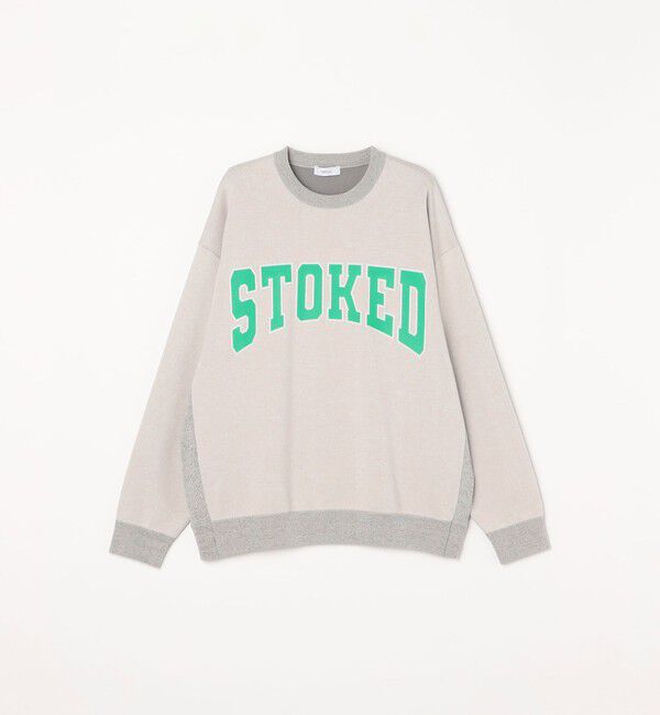 SHIPS any「【WEB限定】SHIPS any: 〈手洗い可能〉スウェット ライク カレッジ ロゴ クルーネック ニット◇」|スウェット・ジャージ|