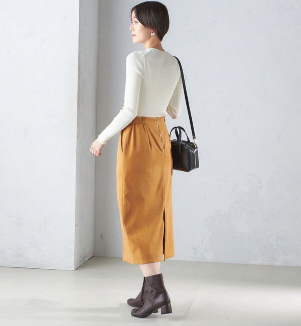 SHIPS for women「〈手洗い可能〉レーヨン ポリ リブ クルーネック プルオーバー」|ニット・セーター|