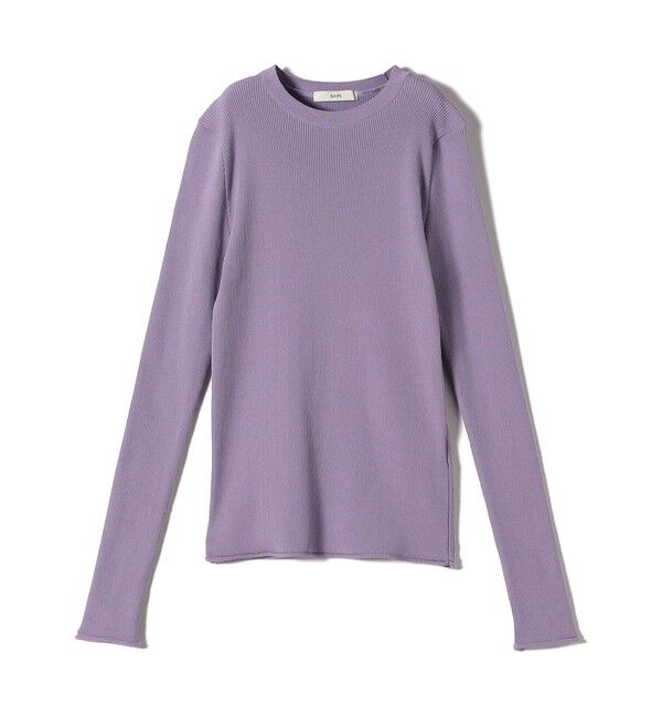 SHIPS for women「〈手洗い可能〉レーヨン ポリ リブ クルーネック プルオーバー」|ニット・セーター|