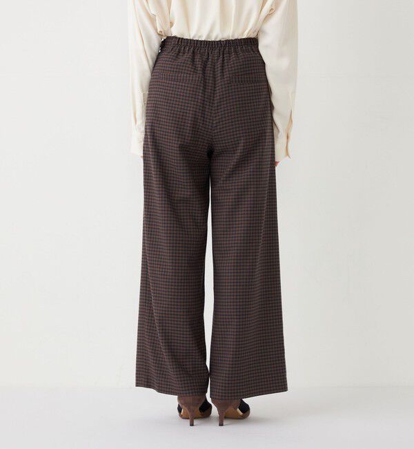 SHIPS Colors 「SHIPS Colors:〈手洗い可能〉 起毛 チェック サイドボタン ワイドパンツ」|その他|