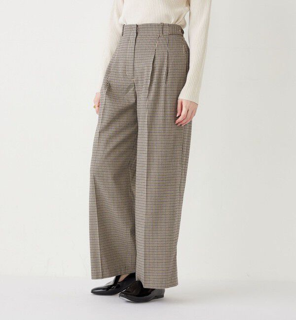 SHIPS Colors 「SHIPS Colors:〈手洗い可能〉 起毛 チェック サイドボタン ワイドパンツ」|その他|