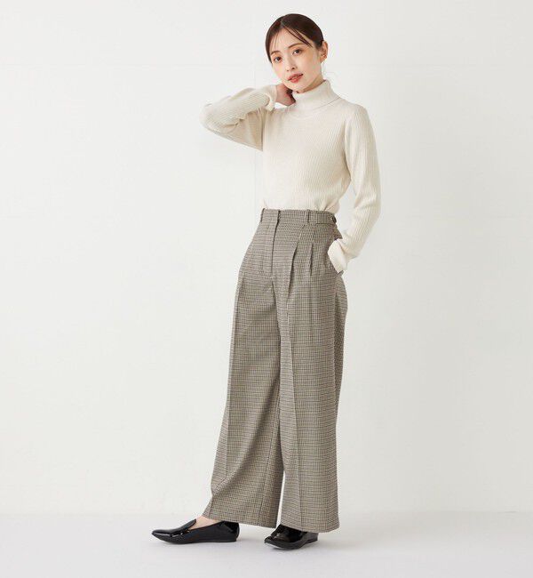 SHIPS Colors 「SHIPS Colors:〈手洗い可能〉 起毛 チェック サイドボタン ワイドパンツ」|その他|