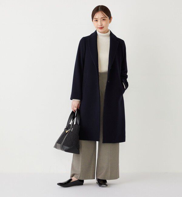 SHIPS Colors 「SHIPS Colors:〈手洗い可能〉 起毛 チェック サイドボタン ワイドパンツ」|その他|