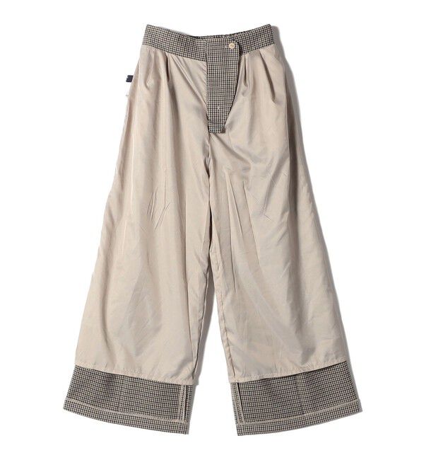 SHIPS Colors 「SHIPS Colors:〈手洗い可能〉 起毛 チェック サイドボタン ワイドパンツ」|その他|