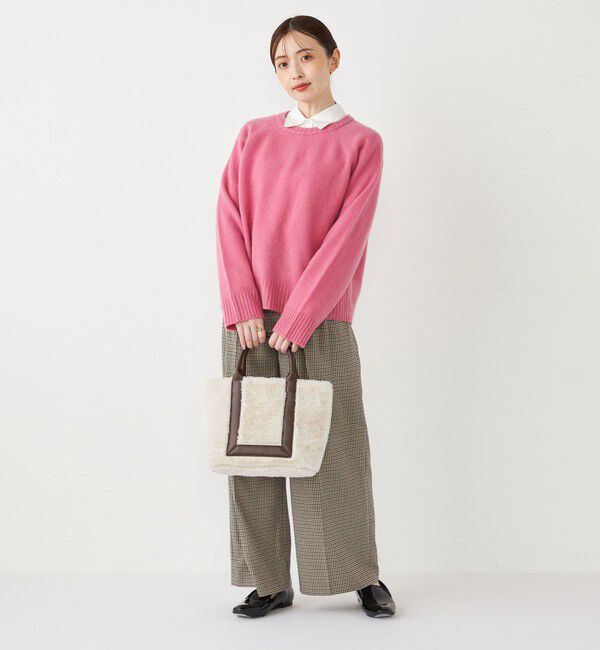 SHIPS Colors 「SHIPS Colors:〈手洗い可能〉 起毛 チェック サイドボタン ワイドパンツ」|その他|