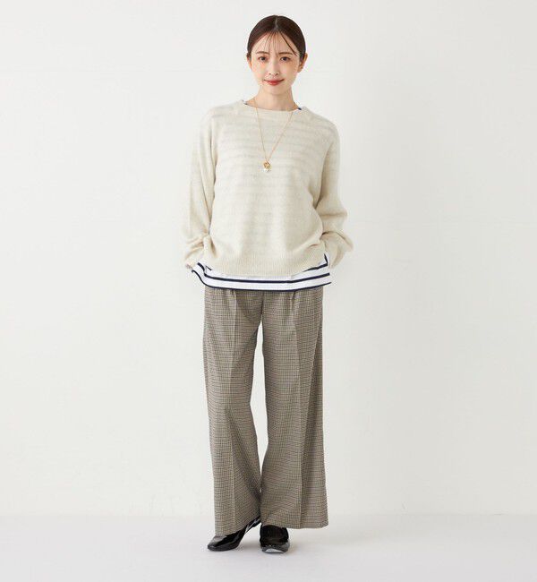 SHIPS Colors 「SHIPS Colors:〈手洗い可能〉 起毛 チェック サイドボタン ワイドパンツ」|その他|