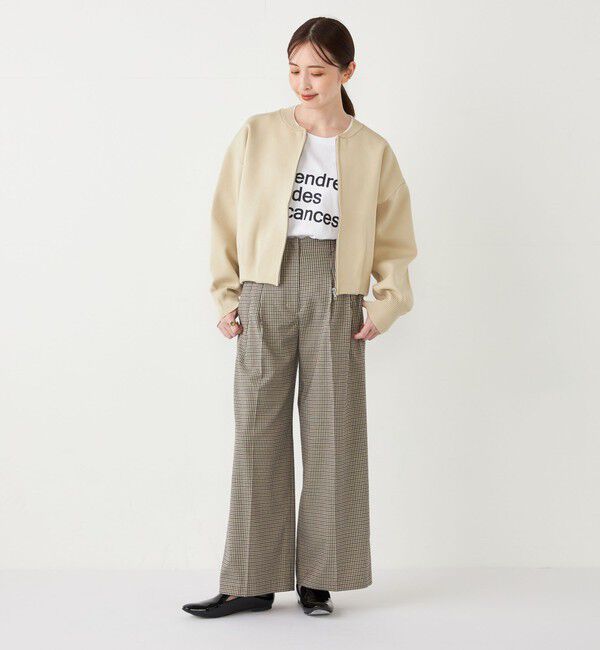 SHIPS Colors 「SHIPS Colors:〈手洗い可能〉 起毛 チェック サイドボタン ワイドパンツ」|その他|