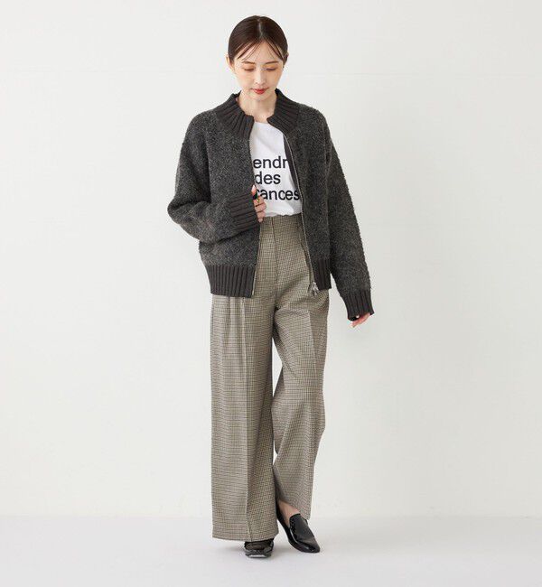 SHIPS Colors 「SHIPS Colors:〈手洗い可能〉 起毛 チェック サイドボタン ワイドパンツ」|その他|