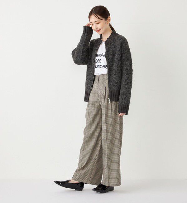 SHIPS Colors 「SHIPS Colors:〈手洗い可能〉 起毛 チェック サイドボタン ワイドパンツ」|その他|