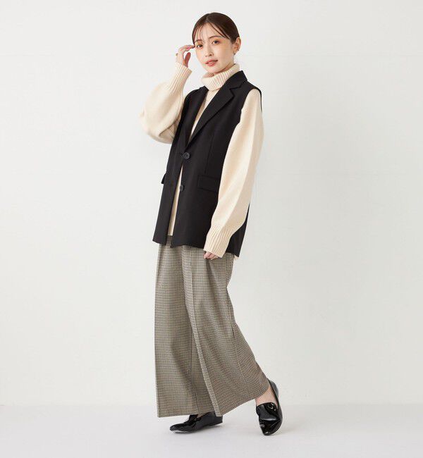 SHIPS Colors 「SHIPS Colors:〈手洗い可能〉 起毛 チェック サイドボタン ワイドパンツ」|その他|