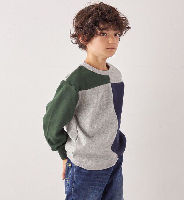 SHIPS any「SHIPS any:〈洗濯機可能〉デザイン ポンチ クルーネック プルオーバー <KIDS>◇」|スウェット・ジャージ|