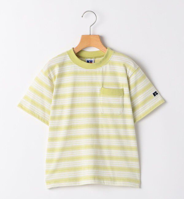 SHIPS KIDS「【SHIPS KIDS別注】RUSSELL ATHLETIC:140～160cm /ボーダーTEE」|Tシャツ・カットソー|イエロー