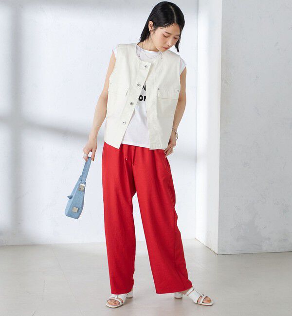 SHIPS for women「〈手洗い可能〉ツイル ドロスト パンツ（34 / 35）」|その他|