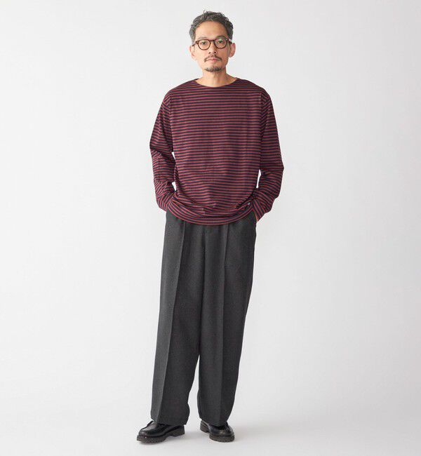 SHIPS「【WEB限定】SHIPS:〈手洗い可能〉ウールブレンド ワイド スラックス」|その他|