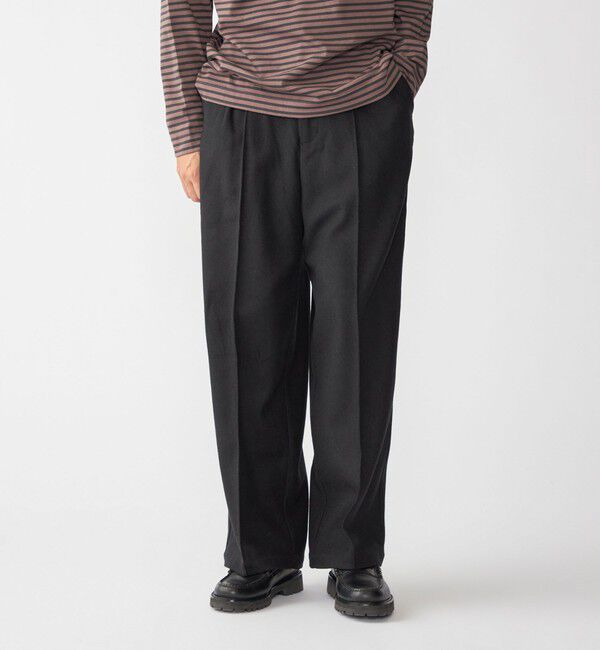 SHIPS「【WEB限定】SHIPS:〈手洗い可能〉ウールブレンド ワイド スラックス」|その他|