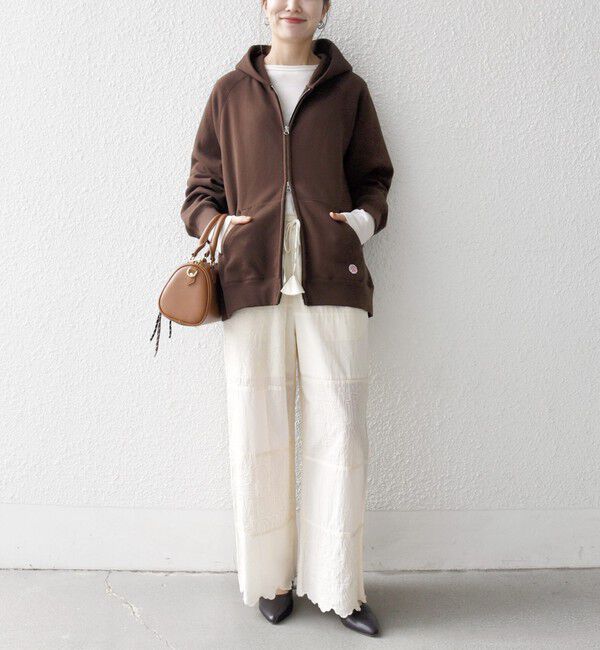 SHIPS any「bon_meur:〈洗濯機可能〉ロゴ エンブロイダリー パッチワーク ワイド パンツ」|その他|